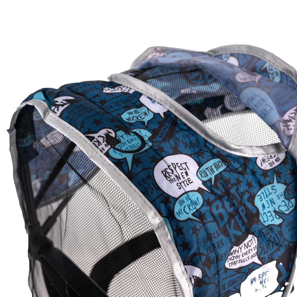 Carucior Sport Ultra Pliabil, Scaun Reglabil 8 Pozitii , Copertina AntiUV Detasabila, Suport picioare, Roti Pivotante 360 *,  Blocare Roti Spate ,  Perfect pentru Zborul cu Avionul - Albastru [6]