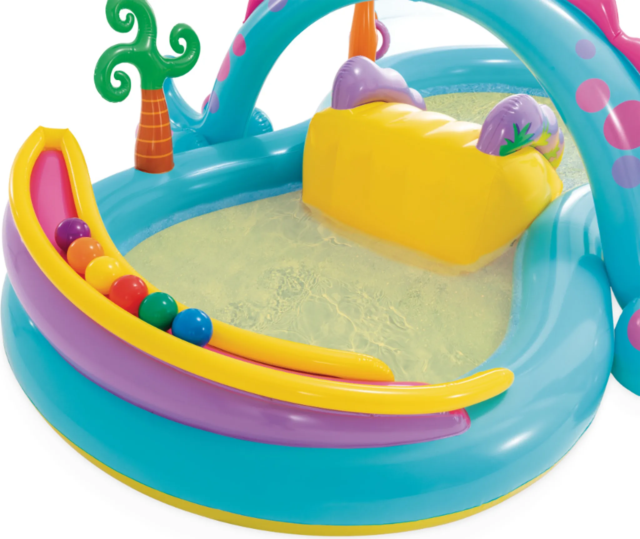 Centru de Joacă Multifunctional pentru Interior sau Exterior tip Piscină Dinozaur Park - Dinoland Play Center 302 x 229 x 112 cm + Pompa Intex Manuala [25]