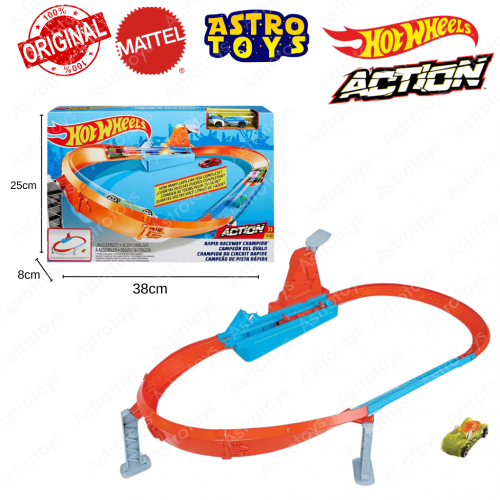 Circuit de Drift de Mare Viteza - Lansator Track Builder Dragstrip Hot Wheels, Rapid Raceway Champion GJM75 [3]