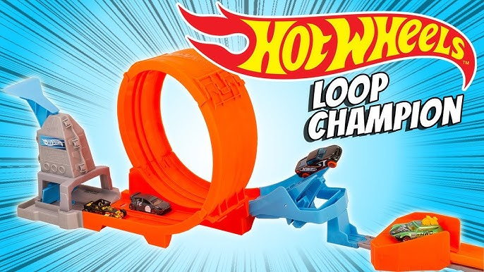 Circuit cu obstacole  Hot Wheels Action - Pista cu Lansator  si Masinuta Hot Wheels, Loop Stunt Champion GTV13 [4]
