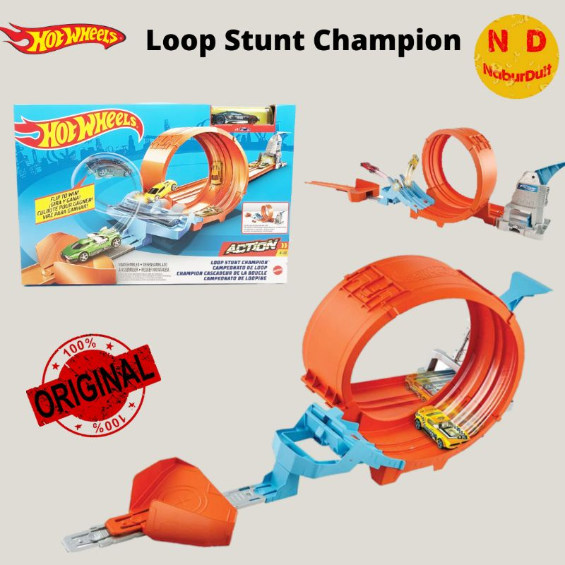 Circuit cu obstacole  Hot Wheels Action - Pista cu Lansator  si Masinuta Hot Wheels, Loop Stunt Champion GTV13 [3]