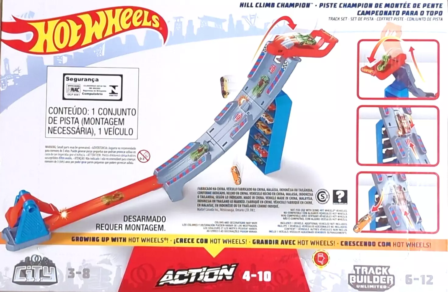 Circuit de Drift - Lansator Track Builder Dragstrip Champion  Hot Wheels Action - Hill Climb Champion [7]