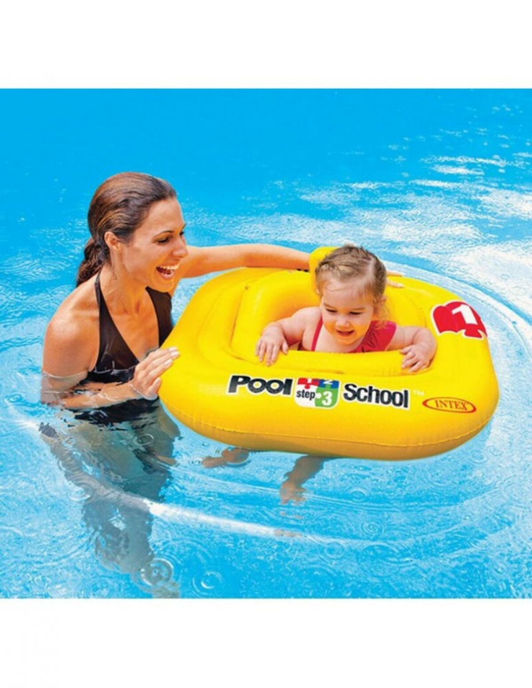 Colac gonflabil pentru Bebelusi  Intex Pool School Deluxe Baby Float ,util la Bazine Acoperite , Piscina sau Strand, 79 cm x 79 cm - 11-15 kg [5]