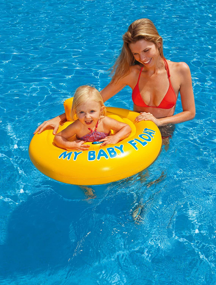 Colac Gonflabil Rotund pentru Bebelusi , Bazin ,Piscina,Strand,  6-12 luni, scaun suport, 4 camere, PVC de inalta calitate, 70 cm [2]