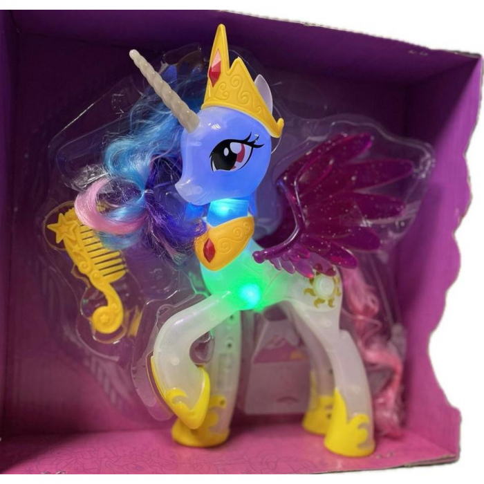Figurina Electronica, Stralucitoare, My Little Printesa Celestia, cu Muzica si Lumini [3]