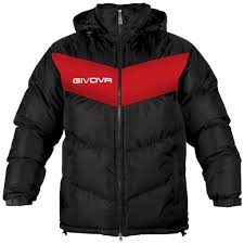 Geaca de Iarna  Matlasata pentru Copii  Brand  Givova , Negru/Rosu, 146-158 cm  Marimea XS (Extra Small [1]