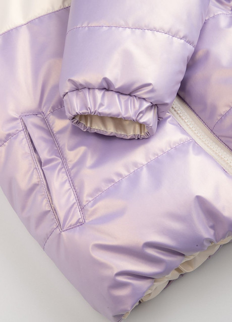 Geaca Impermeabila, Reversibilă , Anti-Vant cu 2 Fatete pentru Fetite de 2 Ani, Matlasata cu Glugă si Buzunare - Sezon Primavara / Toamna- Marime 92 , Multicolor [11]