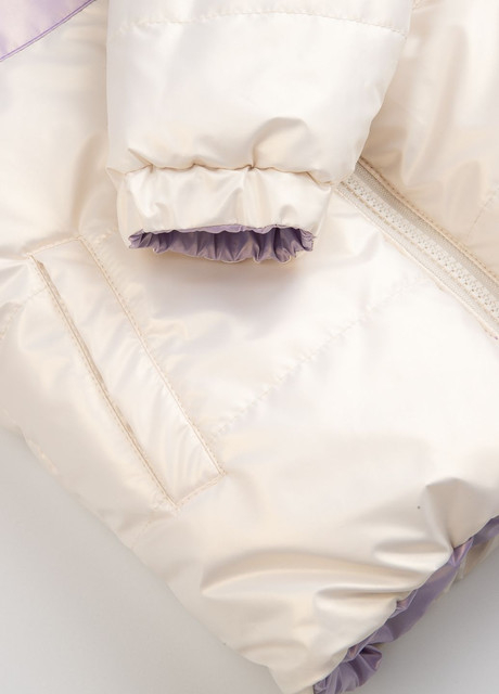 Geaca Impermeabila, Reversibilă , Anti-Vant cu 2 Fatete pentru Fetite de 2 Ani, Matlasata cu Glugă si Buzunare - Sezon Primavara / Toamna- Marime 92 , Multicolor [10]