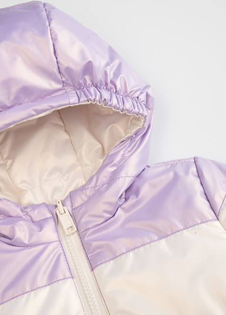 Geaca Impermeabila, Reversibilă , Anti-Vant cu 2 Fatete pentru Fetite de 2 Ani, Matlasata cu Glugă si Buzunare - Sezon Primavara / Toamna- Marime 92 , Multicolor [7]