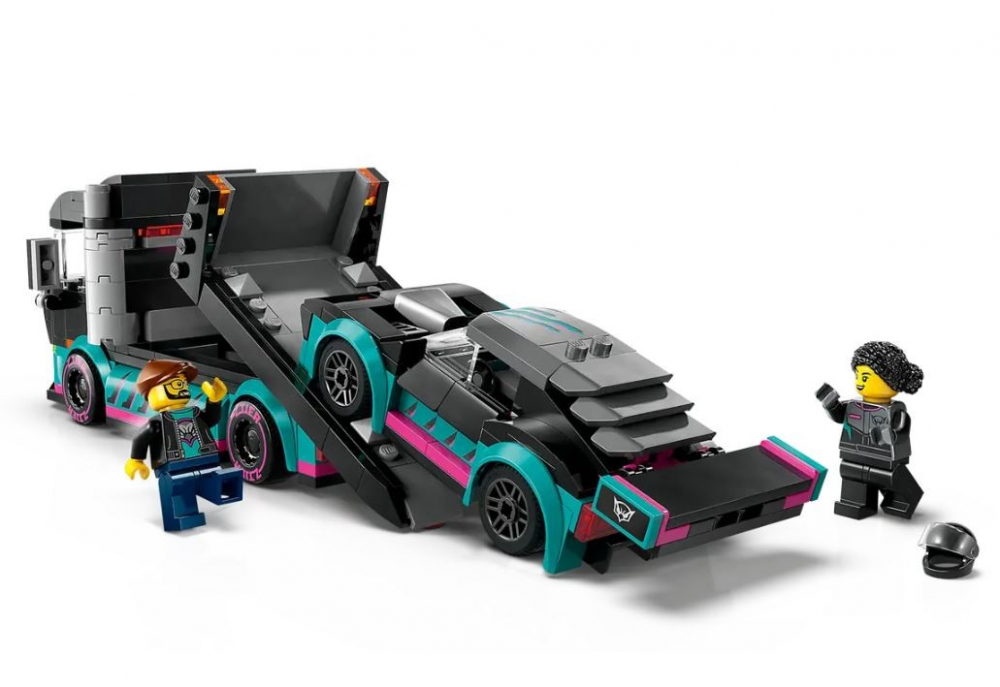 Joc de Constructii - Lego City  Race Car And Car Carrier Truck [2]