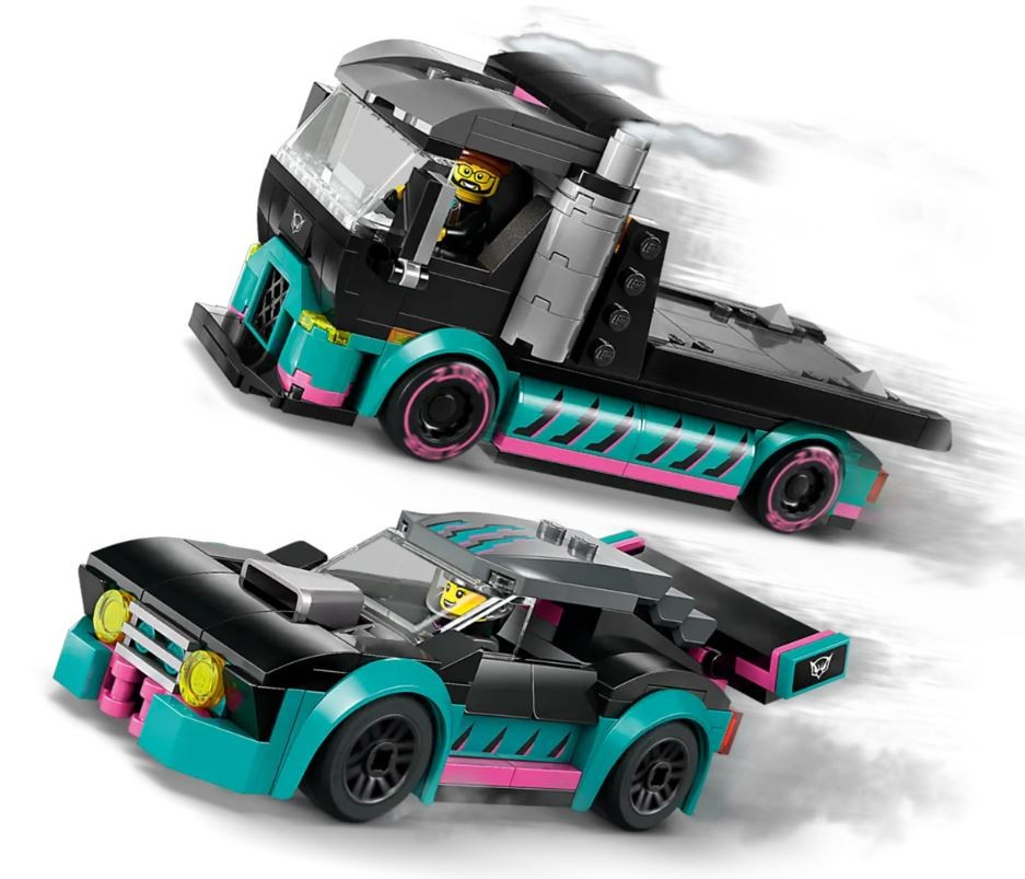 Joc de Constructii - Lego City  Race Car And Car Carrier Truck [4]