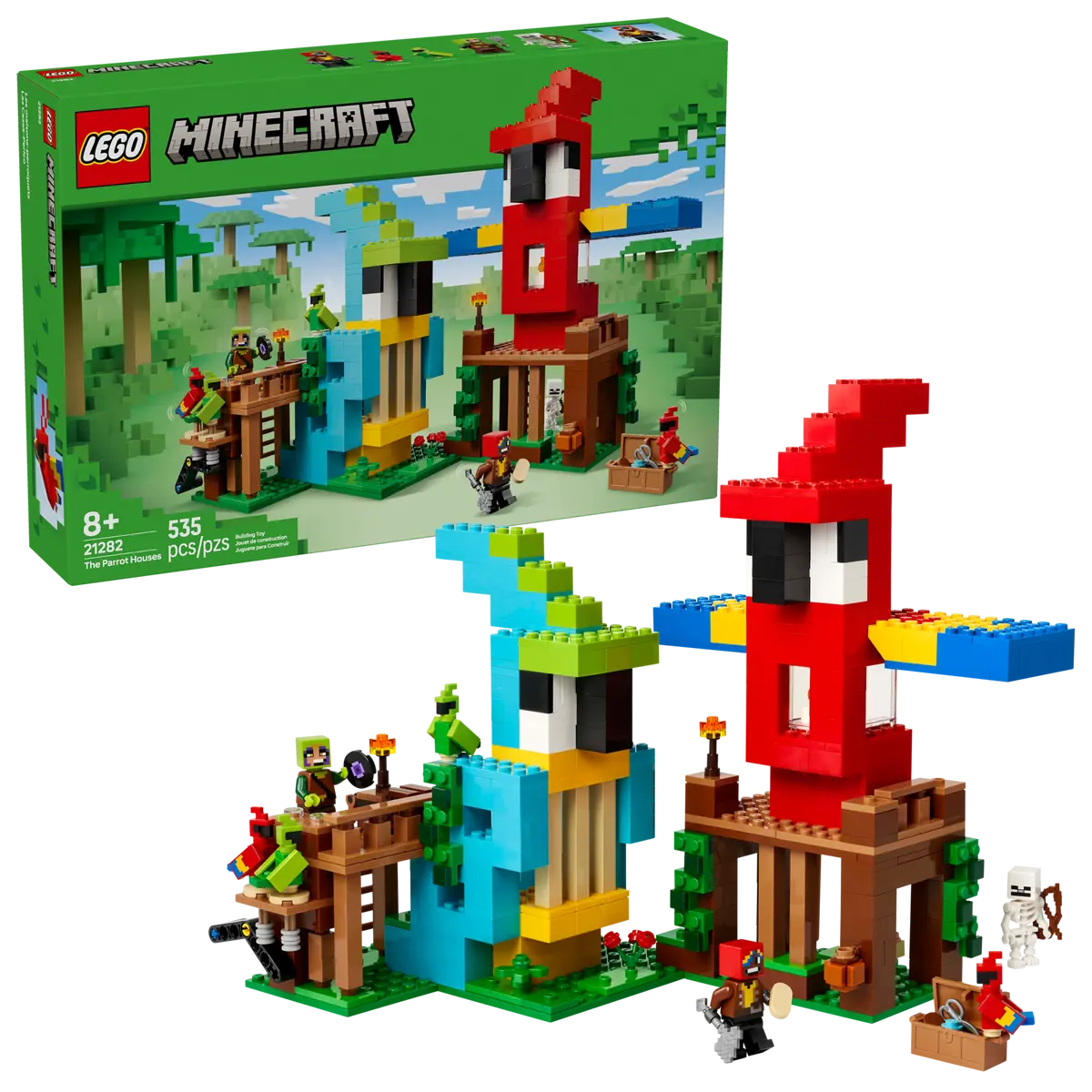 Joc de Constructii - Lego Minecraft Parrot Houses 535buc - 8 Ani + [2]