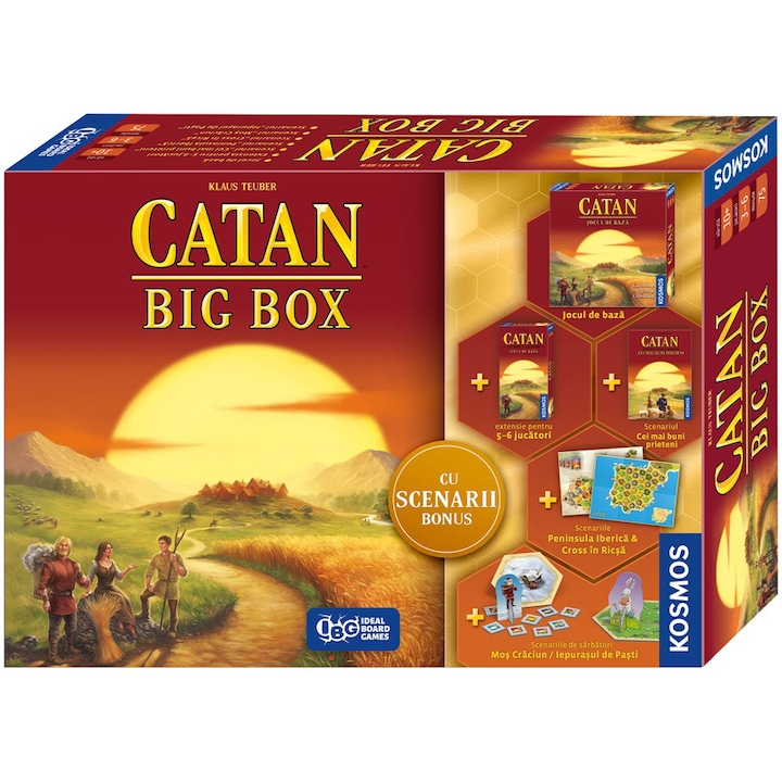 Joc de societate Kosmos, Catan Big Box, jocul de baza cu 4 scenarii noi si extensie 5-6 jucatori,Original in Limba Romana [2]