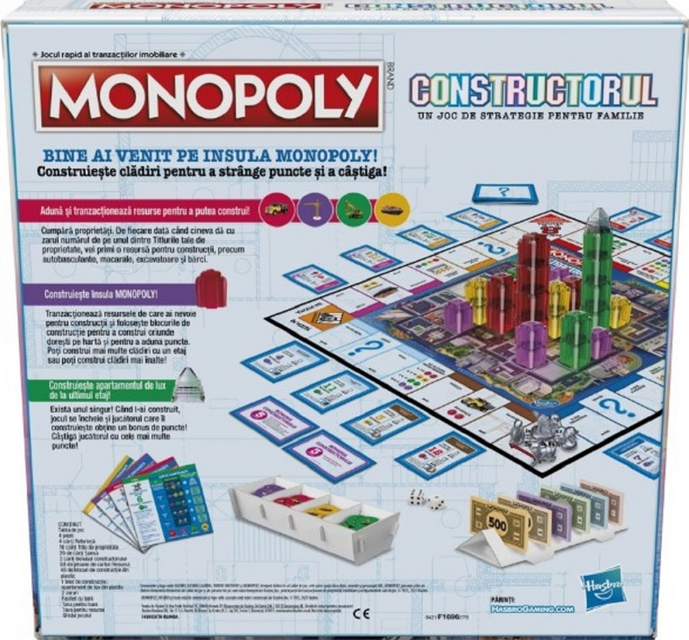 Joc de Societate Interactiv - Hasbro Monopoly Builder - Constructorul , Original Hasbro in Limba Romana [4]