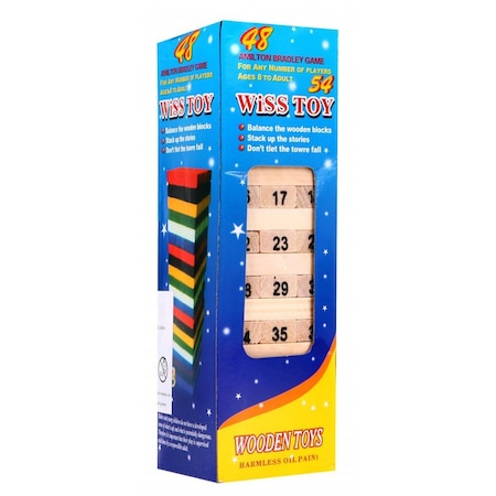 Joc de societate Jenga din lemn cu numere [3]