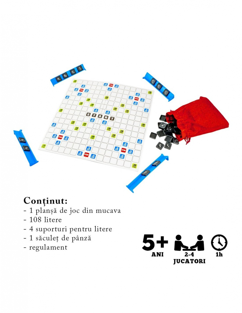 Joc de societate Tip Scrabble  - Jocul Cuvintelor in Limba Romana [2]