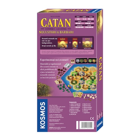 Joc de societate Kosmos Catan, Negustori&Barbari, extensie 5/6 jucatori [4]