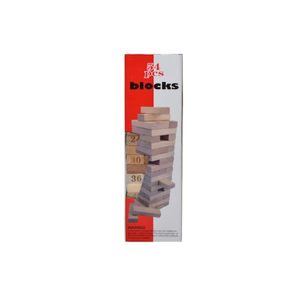 Joc Jenga, din lemn, 54 de piese numerotate [2]