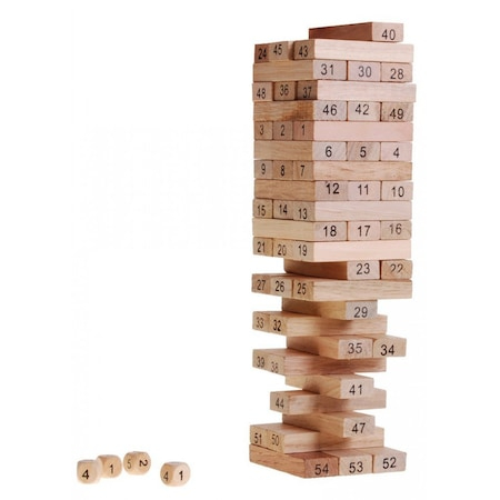 Joc Jenga din lemn natur [1]