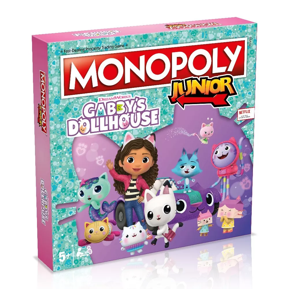 Joc Monopoly Junior - Gabby's Dollhouse Netflix , Casa de Papusi a lui Gabby,Original in  Limba Romana, 2-4 jucatori, +5 ani [2]