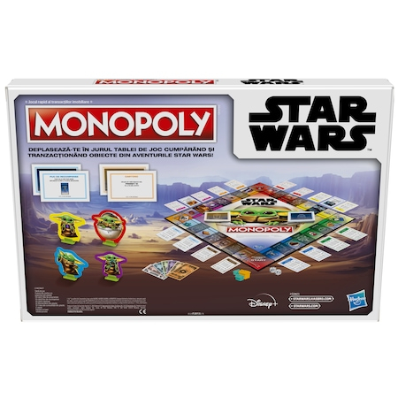 Joc Monopoly  Original Hasbro  Star Wars -  Verde Junior - Limba Romana [6]
