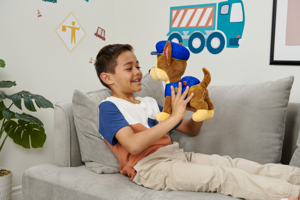 Jucarie de Plus Interactiva cu Sunete, Latra si da din Coada , Patrula Catelusilor , Chase Paw Patrol [4]