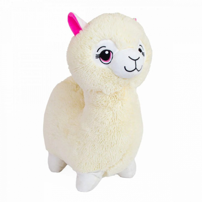 Jucarie de plus Lama cea pufoasa, Alb, 50 cm [4]