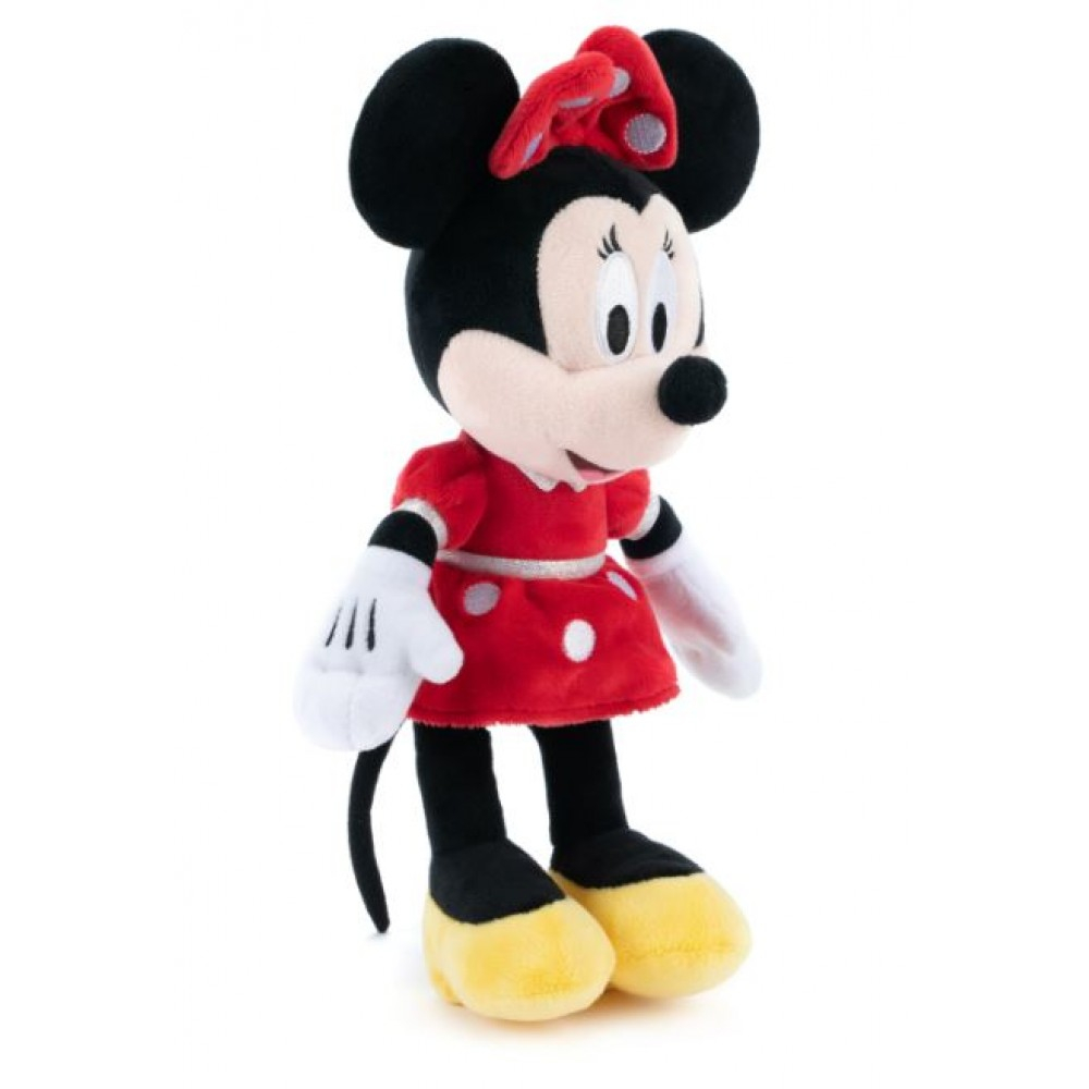Jucarie de plus Minnie Mouse Original Disney cu Rochita Rosie  , 35 cm [2]