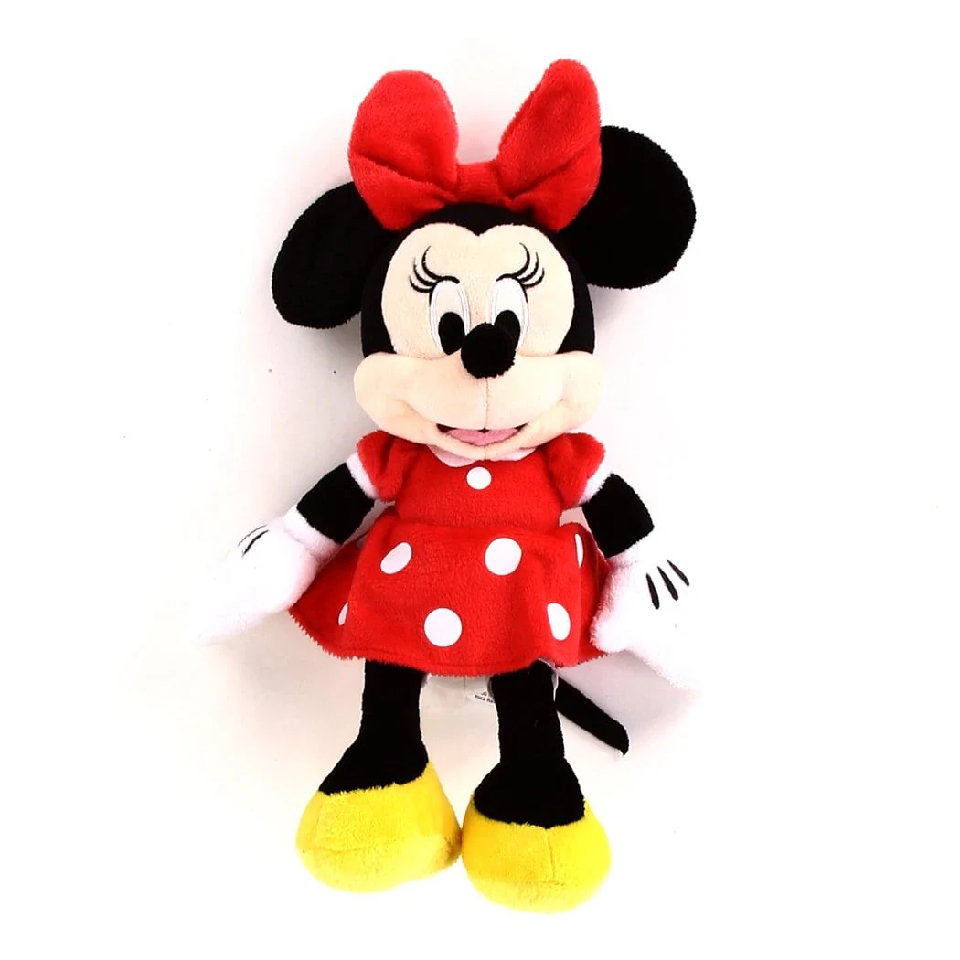 Jucarie de plus Minnie Mouse Original Disney cu Rochita Rosie  , 35 cm [7]