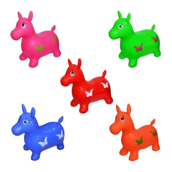 Jucarie gonflabila pentru copii, model calut din cauciuc, tip hop hop, 55x22x48.5 cm  -  Rosu [4]