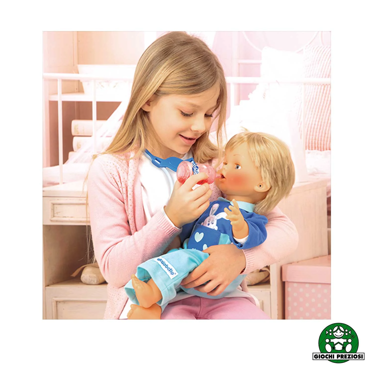 Jucarie Interactiva Cicciobello Bua Bua -  Papusa ,, Baietel Blond Bolnavior'' 42cm -  Original Giochi Preziosi [19]