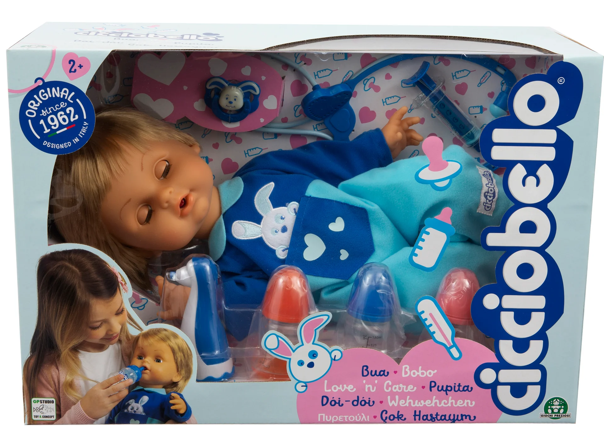 Jucarie Interactiva Cicciobello Bua Bua -  Papusa ,, Baietel Blond Bolnavior'' 42cm -  Original Giochi Preziosi [13]
