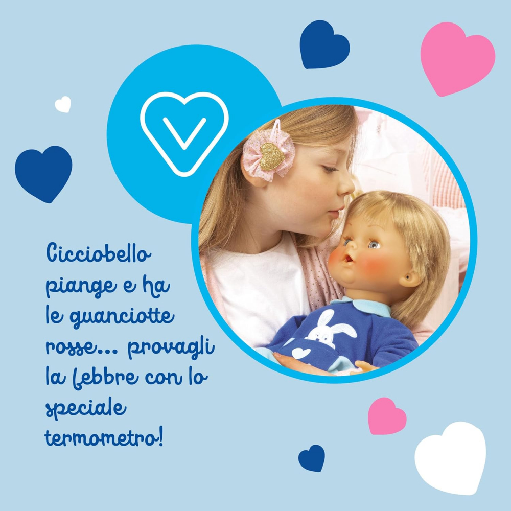 Jucarie Interactiva Cicciobello Bua Bua -  Papusa ,, Baietel Blond Bolnavior'' 42cm -  Original Giochi Preziosi [24]