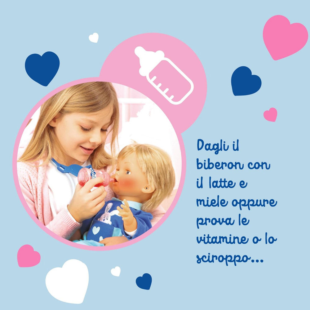 Jucarie Interactiva Cicciobello Bua Bua -  Papusa ,, Baietel Blond Bolnavior'' 42cm -  Original Giochi Preziosi [23]