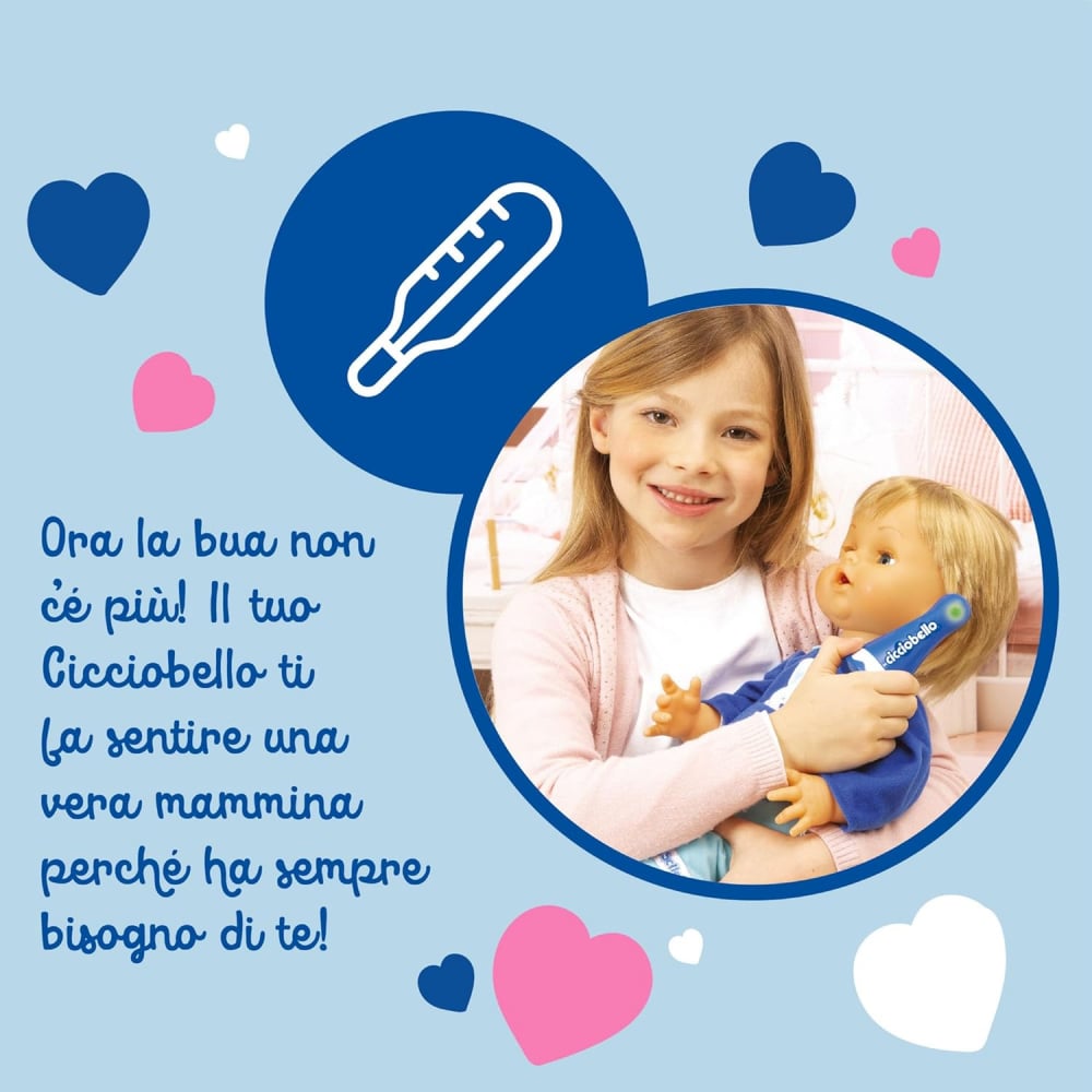 Jucarie Interactiva Cicciobello Bua Bua -  Papusa ,, Baietel Blond Bolnavior'' 42cm -  Original Giochi Preziosi [25]