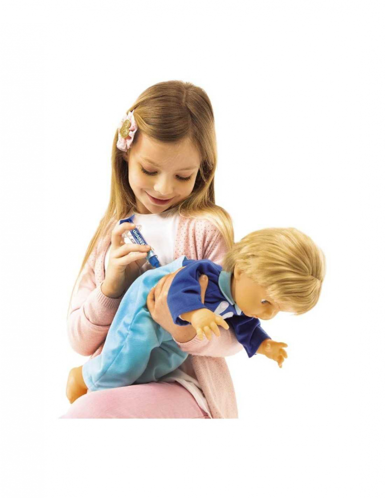 Jucarie Interactiva Cicciobello Bua Bua -  Papusa ,, Baietel Blond Bolnavior'' 42cm -  Original Giochi Preziosi [8]