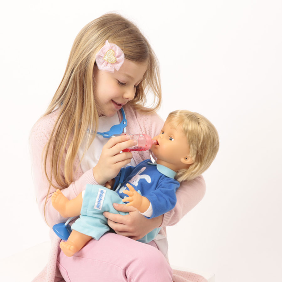 Jucarie Interactiva Cicciobello Bua Bua -  Papusa ,, Baietel Blond Bolnavior'' 42cm -  Original Giochi Preziosi [6]