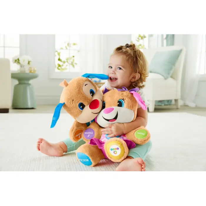 Jucarie interactiva Fisher Price, Catelusa Vorbitoare SIS - Include Tehnologia,, Etape de Dezvoltare'' 75 de Cantece, Sunete, Melodii si Fraze. Alfabetul in Limba Romana [7]