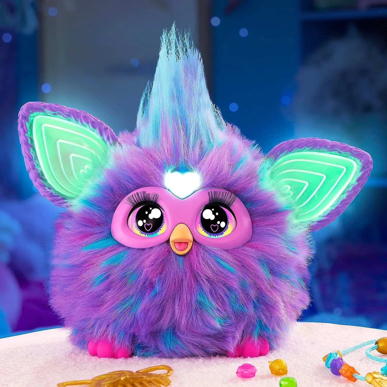 Jucarie interactiva Hasbro, Furby Boom Purple, 15 accesorii, Voice Activated Animatronic, mov, 6 ani+ [3]