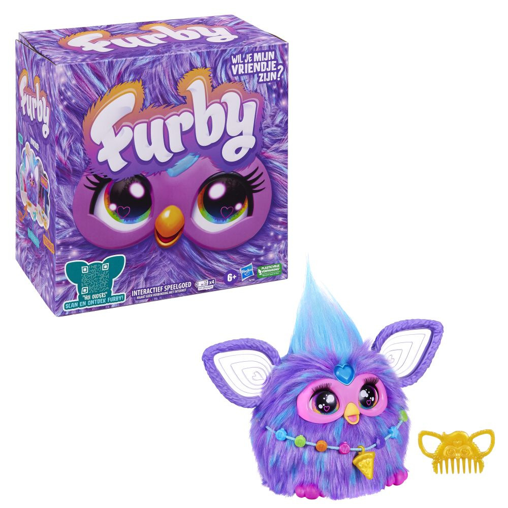 Jucarie interactiva Hasbro, Furby Boom Purple, 15 accesorii, Voice Activated Animatronic, mov, 6 ani+ [9]