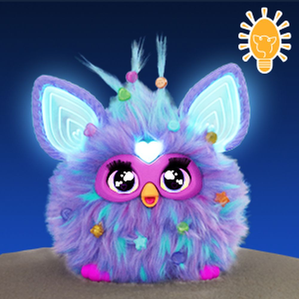 Jucarie interactiva Hasbro, Furby Boom Purple, 15 accesorii, Voice Activated Animatronic, mov, 6 ani+ [2]