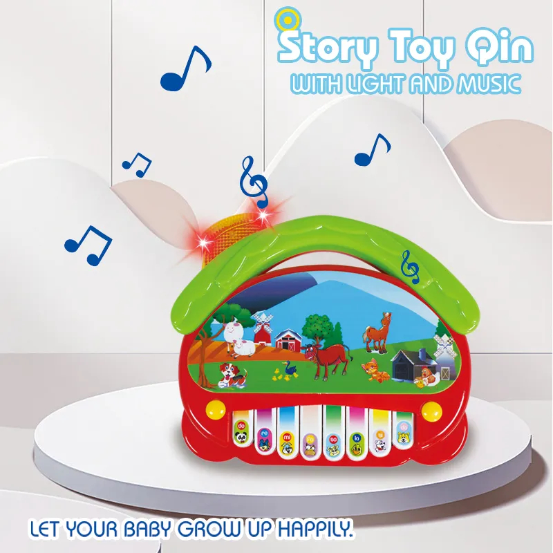 Jucarie Interactiva pentru Bebelusi - Pianina Electrica cu Animale tip  Casuta pentru Copii mici - Joaca prin Invatare - Lumini și Sunete [4]