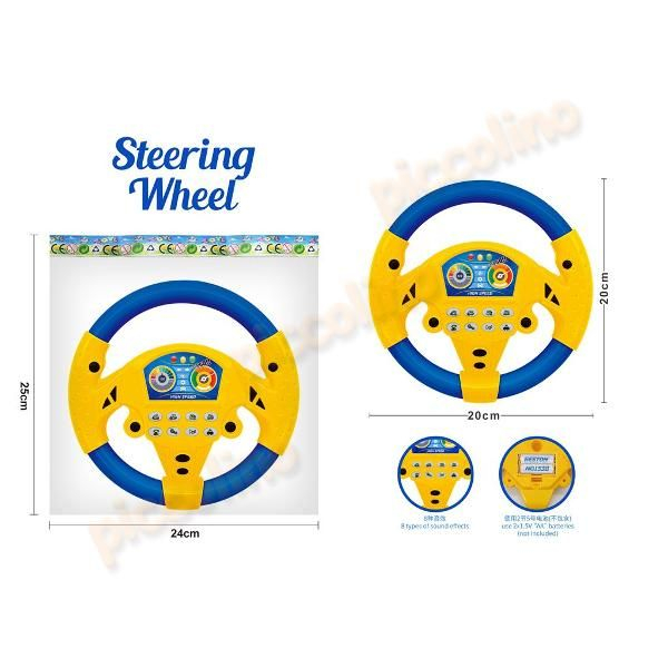 Jucarie Interactiva pentru Copii  Volan Steering Wheel Toy for Kids, Driving Learning Toy for Kids - Albastru cu Galben [8]