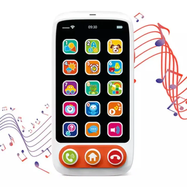 Jucarie Interactiva Smartphone pentru Bebelusi,  Ecran Tactil cu Sunete si Lumini, Functii de Invatare Numere/Recunoastere/Muzica/ Efecte, Volum Reglabil [5]