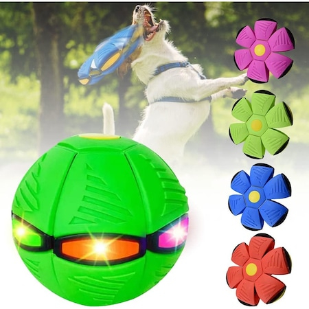 Jucarie minge magica , cu 6 LED-uri, tip OZN, Verde [7]
