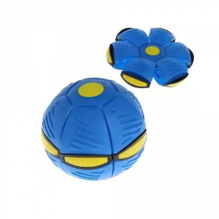 Jucarie Mingea Magica, UFO FlyBall™ cu 6 LED-uri, tip OZN pentru joaca in Familie  sau cu Animale Domestice -Albastru [2]