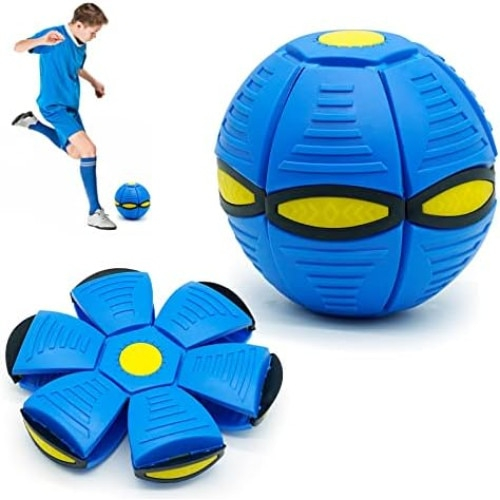 Jucarie Mingea Magica, UFO FlyBall™ cu 6 LED-uri, tip OZN pentru joaca in Familie  sau cu Animale Domestice -Albastru [3]