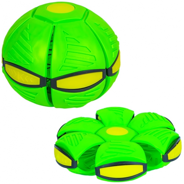 Jucarie Mingea Magica, UFO FlyBall™ cu 6 LED-uri, tip OZN pentru joaca in Familie sau cu Animale Domestice - Verde [2]
