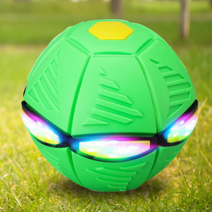 Jucarie Mingea Magica, UFO FlyBall™ cu 6 LED-uri, tip OZN pentru joaca in Familie sau cu Animale Domestice - Verde [5]
