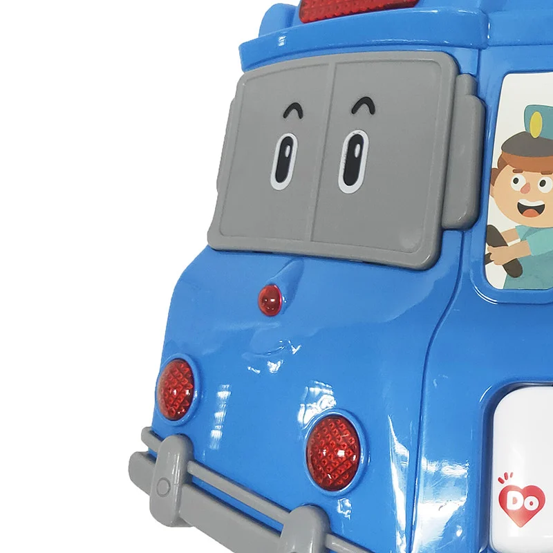 Jucarie Muzicala Educativa, Autobuz Scolar Interactiv pentru Bebelusi cu Lumini si Sunete de Animalute, Albastru [3]